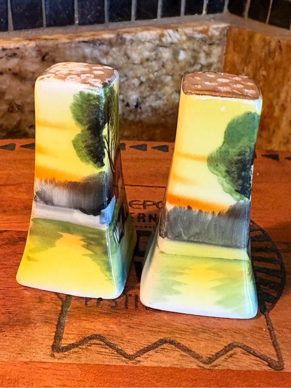 Vintage Mid Century Japanese Salt and Pepper Shakers